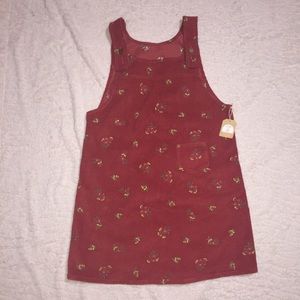 Wide wale corduroy vintage overall dress